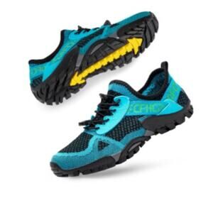 NWT SOBASO Unisex Hiking Water Shoes Quick Drying ,Cyan Blue/Black-SZ 43